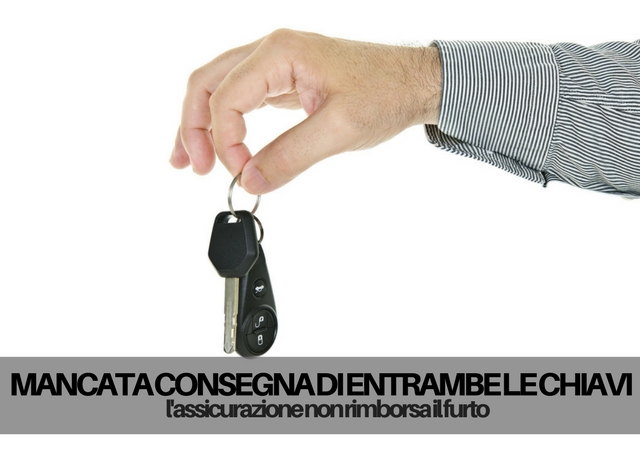 Assicurazione furto auto: risarciti solo se si consegnano le due chiavi